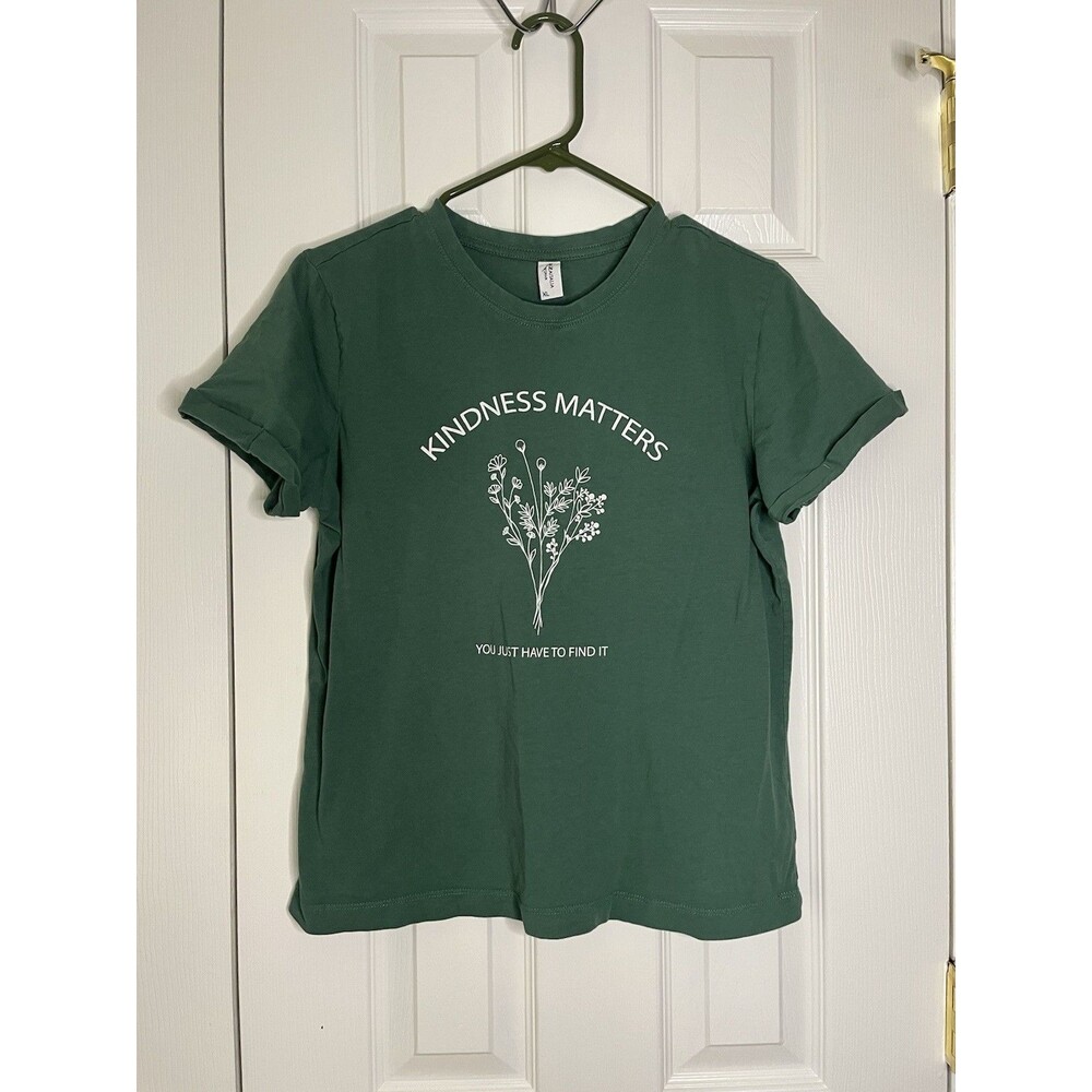 Kindness Matters Green T Shirt Women Size XL